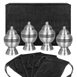 Urna de cremación de metal de diseño único más vendida Precio al por mayor Urna única de diseño clásico para cenizas humanas - Product Image 6