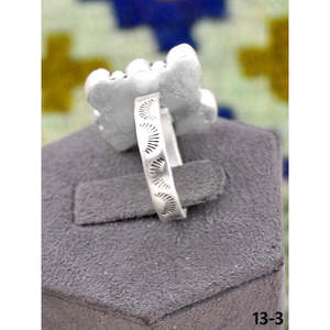 Bague ajustable en argent sterling plaqué or rose et turquoise, sertie clos, faite à la main, style Southwest Golden Hills, taille unique, cadeau - Product Image 3