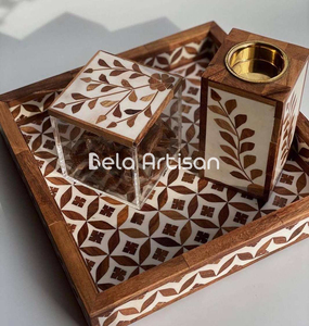 Quemador Bakhoor con incrustaciones de acero inoxidable, juego de regalo, cuenco de latón, caja de almacenamiento transparente, incienso indio de lujo hecho a mano, aromático - Product Image 2