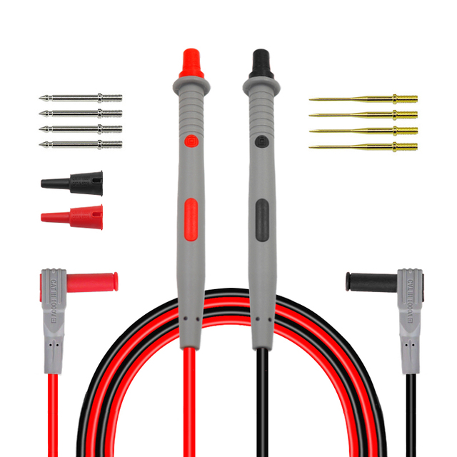JIALUN 1000V 20A Multi Meter Cable 4mm Banana Plug Test Probe Digital Multimeter Sharp Tip Needle Test Lead Pen