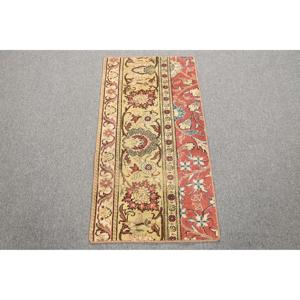 พรมวินเทจขนาดเล็ก 1.7x3.3 ฟุต พรมตุรกี พรมลายพรางสีแดง - Product Image 1