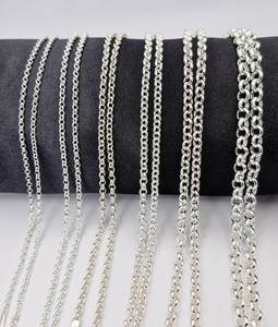 สร้อยเงินแท้925โรโลสำหรับผู้ชายและผู้หญิงงานแฮนด์เมดดีไซน์คลาสสิกอินเทรนด์ปรับขนาดได้ - Product Image 1