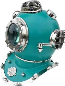 Casco Náutico de Buceo de Latón Vintage |   Casco Decorativo de Barco Marítimo |   Turquesa Italiana - Product Image 2