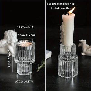 Portavelas decorativo de cristal con detalles metálicos perfecto para regalar en bodas, aniversarios y cumpleaños - Product Image 5