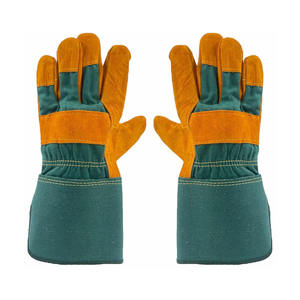 Meilleure performance Gants de travail en cuir de vachette fendu Gants de gréeur canadiens durables résistants à l'abrasion et à la chaleur - Product Image 1