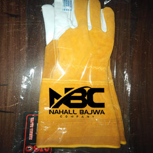 ถุงมือนิรภัยอุตสาหกรรมหนังแพะเคลือบยางและไนลอน/ผ้าฝ้ายอุปกรณ์เชื่อมส่วนบุคคล - Product Image 3