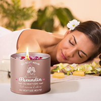 Bougie parfumée artisanale de luxe, support en acier inoxydable, cire de soja naturelle, aromathérapie pour la décoration de la maison, relaxation, cadeau (50 heures)
