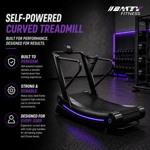 Tapis roulant incurvé <span class=keywords><strong>auto</strong></span>-alimenté BM avec suivi LED, protection articulaire antichoc, matériel d'entraînement HIIT pour salle de sport commerciale BM - Product Image 2