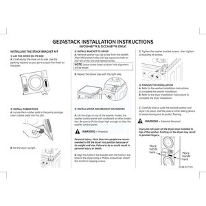 Kit de apilamiento de aleación de aluminio Lifetime Appliance WE25X10031 compatible con lavadora/secadora de carga frontal GE 24, GE24STACK - Product Image 3