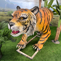Tigre Électrique Animatronique Réaliste pour Parc d'Aventures, Modèle Animal d'Intérieur avec Capteur Infrarouge, Personnalisé pour Centres Commerciaux et Espaces Publics