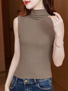 เสื้อกล้ามแขนกุดสีดำฤดูร้อนของผู้หญิงเสื้อผ้าและชุดชั้นในลูกไม้สีแดงเสื้อสายเดี่ยวทรงหลวม - Product Image 2