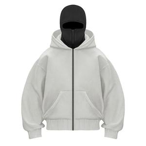 Sudadera con Capucha Unisex Personalizada de Invierno Ecológica 100% Algodón con Cobertura Facial Completa, Diseño Sólido, para Deportes al Aire Libre, Casual, Talla 6XL - Product Image 2