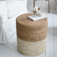 Nouveau design tissé à la main ronde en jonc de mer table d'appoint ou tabouret Boho salon meubles en gros bon prix de l'usine du Vietnam