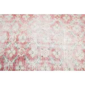 Vintage Turkish Rug, 5.1x8.2 ft Rug, <b>Red</b> Floral <b>Wool</b> Rug - Product Image 5
