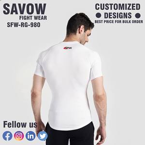 Camiseta de Compresión de Secado Rápido para Hombre, Protección UV, para MMA, BJJ, Surf, con Logotipo Personalizado, OEM, Venta al por Mayor de Fábrica - Product Image 3
