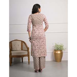 Hand Drawn <b>Block</b> <b>Printed</b> Cotton Pant Set of 2 Green <b>Printed</b> Salwar Kameez - Product Image 6