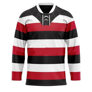 Maillot de hockey sur glace personnalisé de haute qualité, impression par sublimation, tissu respirant, vêtements d'équipe pour les clubs, vente en gros - Product Image 2