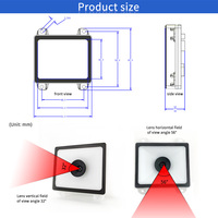 EMT8650MC Mini Auto Checkout Módulo de escaneo de código de barras USB RS232 Escáner de código QR para supermercado en stock