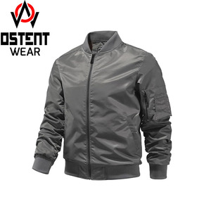 Por encargo de la calle bordado Logo parches de invierno burbuja bombardero chaqueta soporte al por mayor tamaños más grandes tela de lona para los hombres - Product Image 5