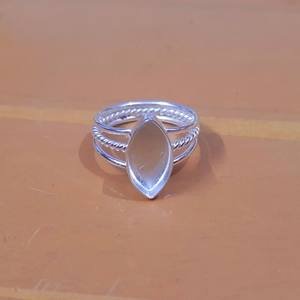Anillo de Plata de Ley 925 con Engaste de Piedra en Forma de Marquesa de 5x10 mm, Chapado en Oro de 10k, Joyería Hecha a Mano con Leche Materna, Recuerdo - Product Image 5
