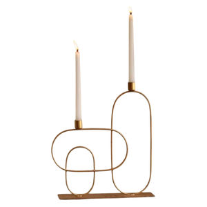 Nuevo y moderno candelabro de metal dorado personalizado, suministros para el hogar y el hotel de la mejor calidad con ocasiones navideñas festivas - Product Image 1