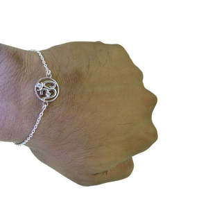 ARIHANT GEMS & JEWELS Pulsera Unisex Rakhi con Dije Fino de Plata de Ley Om - Product Image 2