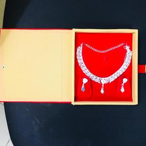 สร้อยคอโซ่ชุบเงิน925ทันสมัยชุดเครื่องประดับสำหรับงานแต่งงานและงานปาร์ตี้จากผู้ผลิตอินเดียของขวัญที่สมบูรณ์แบบ - Product Image 4