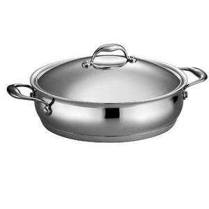 Articles de table pour hôtels et mariages Casserole de nourriture Plat de cuisine Table à manger Marmite de nourriture Forme ronde Casserole métallique - Product Image 1