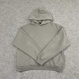 Customized Logo Heavyweight 300 Gsm Zipper Hoodie Sweatshirt Vintage Acid Washed Breathable Hoodie for Men for Winter - Product Image 3