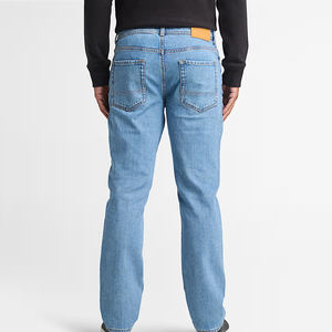 Streetwear sur mesure 100% coton coupe ample Baggy Denim pantalon léger délavé lavé jambe droite tenue décontracté pantalon pantalon - Product Image 3