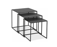 Ensemble de 3 tables d'appoint pour hôtels Articles ménagers décoratifs de fantaisie pour les zones d'attente Vente en gros de matériaux métalliques du fabricant exportateur