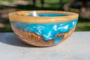 High Quality Customized Modern Sustainable Wooden Resin Bowl for Party Table Decoration Wholesale for <b>Chocolate</b> Wood - Product Image 6