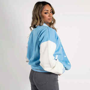 100% Polyester Nylon vol Bomber veste hommes brodé matelassé doublé épais hiver université veste personnalisée femmes - Product Image 4