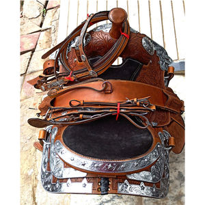 Silla de Montar de Cuero Natural Occidental de Primera Calidad para Caballos de Rancho - Product Image 4