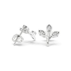 Pendientes Florales con Diamantes de Laboratorio de 0.21 CT para Mujer, Claridad VVS-VS EF, Oro de 18KT, 14KT, 10KT y Plata 925, Oro Rosa, Amarillo, Blanco - Product Image 6