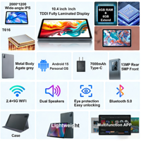 Tablet Android 15.0 Octa Core 4G LTE Termurah 10.4 Inci 12GB RAM 256GB ROM Tablet Bisnis Profesional untuk Pendidikan dan Bisnis