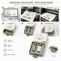Boîte d'emballage personnalisée pour flacons, boîte rigide à tiroir avec insert en mousse, logo personnalisé, emballage pour flacons en verre pharmaceutiques, flacons de médicaments