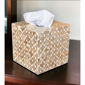 Bathroom Accessories New Vintage Decorative <b>Tissue</b> <b>Box</b> Holder Made of Mother of Pearl Napkin <b>Box</b> Holder for Wholesale Suppliers - Product Image 4