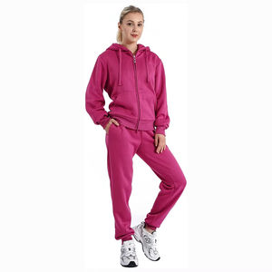 Conjunto Deportivo con Capucha para Mujer, Invierno, Corte Regular Personalizado, Top Ventas, 2 Piezas, Venta al Por Mayor, 100% Algodón - Product Image 1