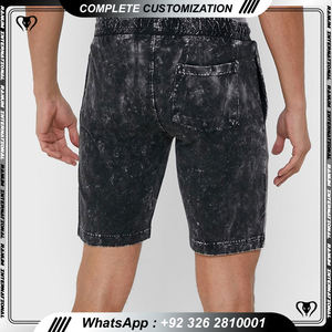 Couleurs personnalisées délavage vintage pantalons courts de sueur hommes blanc Streetwear Jogging lavé à l'acide Shorts de sport - Product Image 2