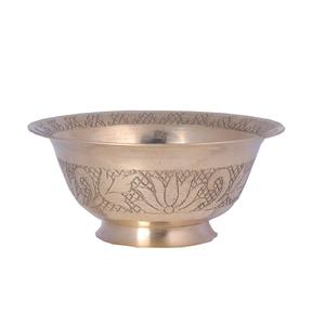 Bol Katori en laiton pur fait à la main, design feuille, bol de service décoratif pour la maison et la cuisine - Product Image 1