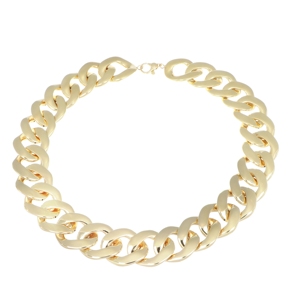 Collana a maglia in argento placcata in oro 18kt elegante realizzata in italia bella e comoda per l'outfit e gli eventi quotidiani - Product Image 1