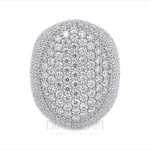 Bague Moissanite VVS Iced Out ronde taille brillante en argent sterling 925 Hip Hop magnifique bague accessoires pour hommes - Product Image 1