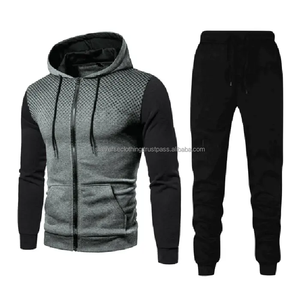 ชุดวอร์มผู้ชายคุณภาพสูงแบบซิป ผ้าฝ้ายฟลีซ ไซส์ใหญ่ เป็นมิตรกับสิ่งแวดล้อม ประดับคริสตัล  ขายส่งสำหรับฤดูหนาว แบบพิมพ์ลาย - Product Image 2