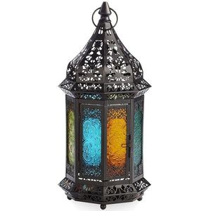 Lanternes de bougeoir en métal élégantes classiques faites à la main lanterne suspendue de luxe pour la décoration à la maison - Product Image 6