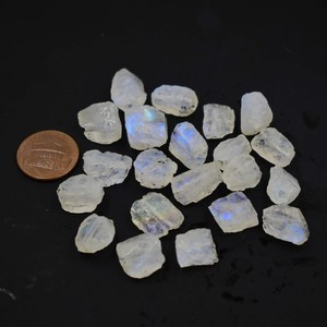 레인보우 월장석 느슨한 원시 원석 크기 8-10mm 6 월 탄생석 월장석 거친 원석 모든 탄생석 사용 가능 - Product Image 5