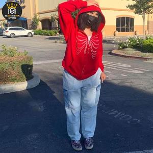 Sudaderas con capucha de manga larga de algodón y poliéster con diamantes de imitación, diseño transpirable de gran tamaño para sudaderas con capucha de invierno para hombre - Product Image 5