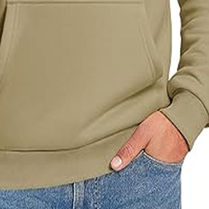 เสื้อมีฮู้ดแบบสวมหัวสำหรับผู้ชายผ้าคอตตอน/โพลีเอสเตอร์ผสมพิมพ์ลายบนหน้าจอผ้าไหมสำหรับฤดูใบไม้ร่วงแนวสตรีท - Product Image 3