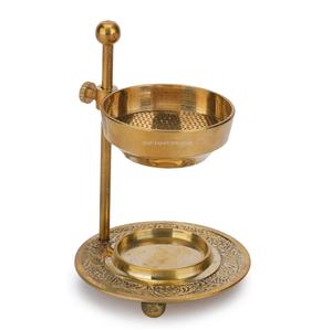 Pure Brass Metal Incense Resin Charcoal Burner Stand With Adjustable Bowl Aroma Gold Incense <b>Lamp</b> for Home Decor - Product Image 2