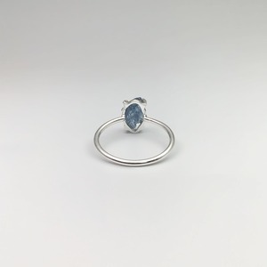 Handmade RAW Aquamarine Nhẫn trong prong Set sterling bạc độc đáo March Birthstone trang sức cho phụ nữ Aquamarine tuyên bố Vòng - Product Image 4